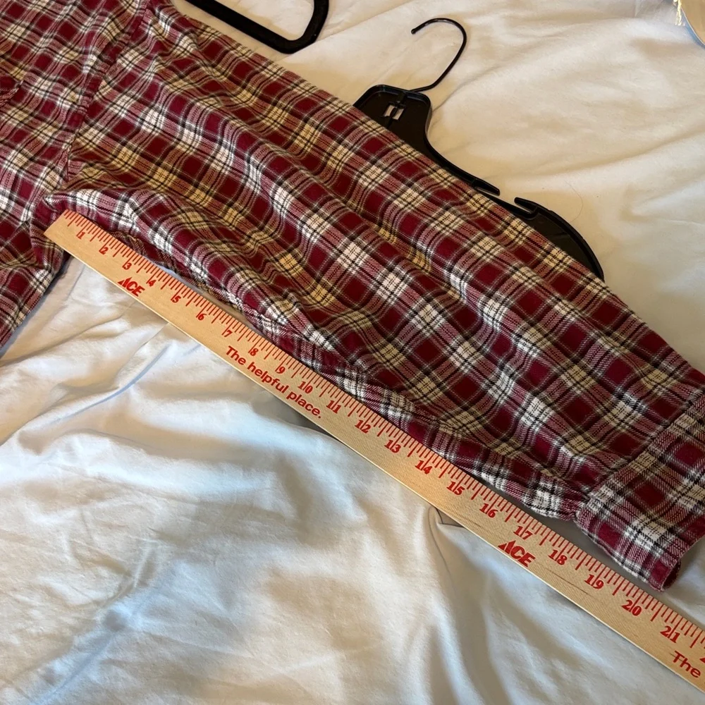 Wrangler Burgundy Plaid‎ Long Sleeve Shirt